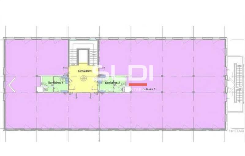 Location de bureau de 933 m² à Colombier-Saugnieu - 69124 plan - 1