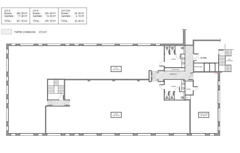 Location de bureau de 651 m² à Serris - 77700 plan - 1