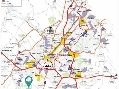 Location Entrepôts classe B 2416 m² non divisibles 59113 Seclin