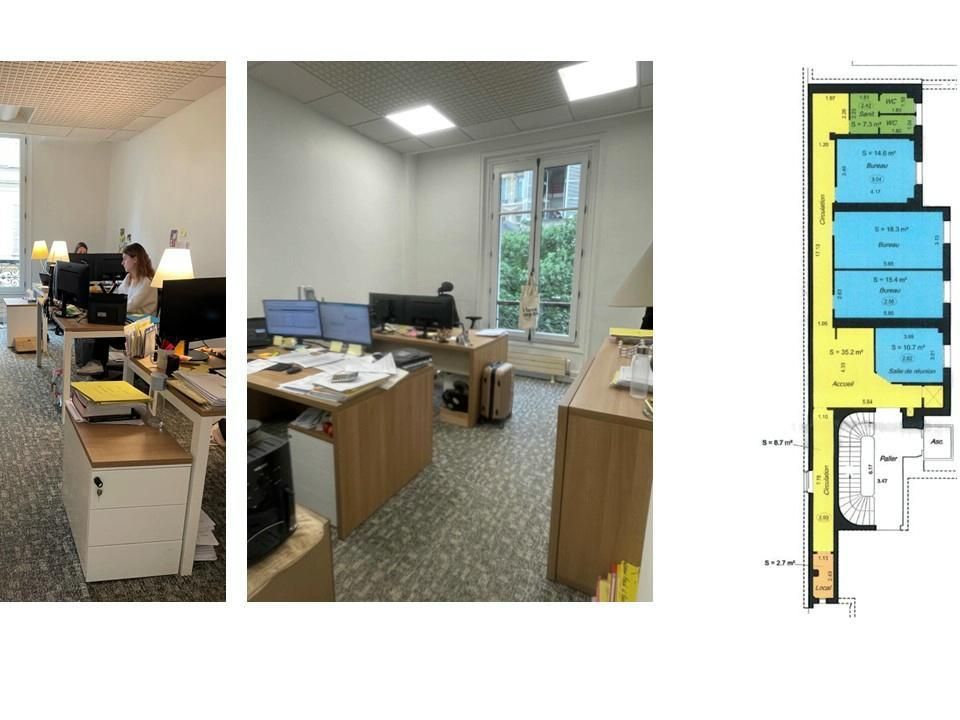 216 m² pour ce bureaux en location à Paris