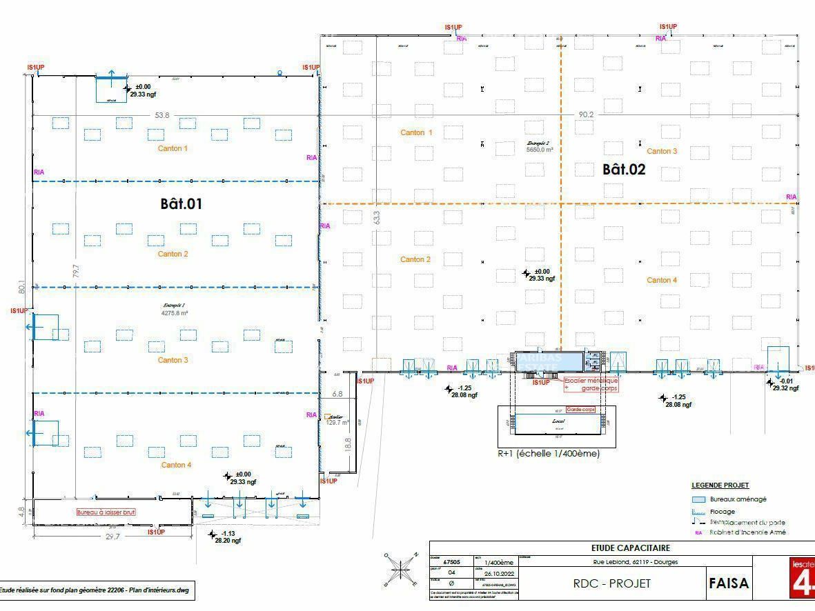 10356 m² pour cetentrepôts classe b en vente à Dourges