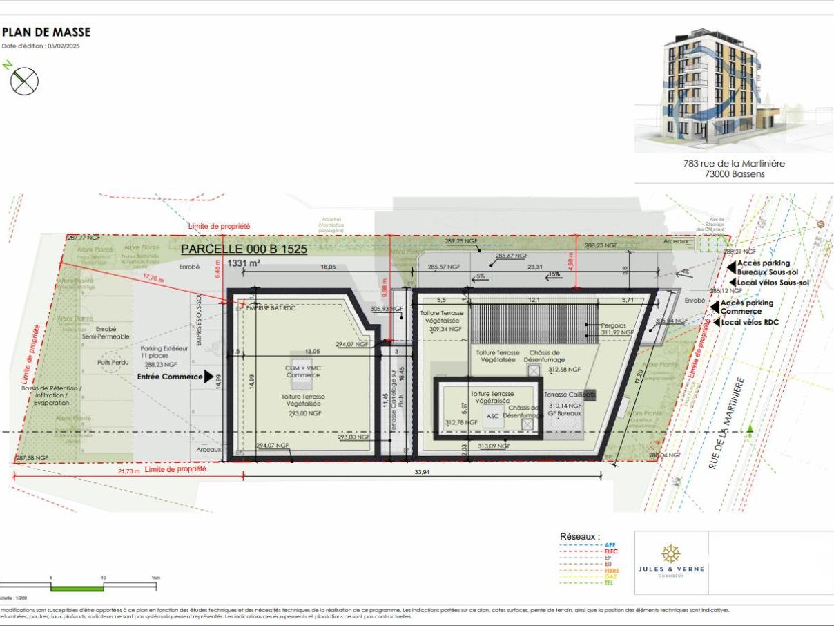 1730.85 m² pour ce bureaux en vente à Bassens