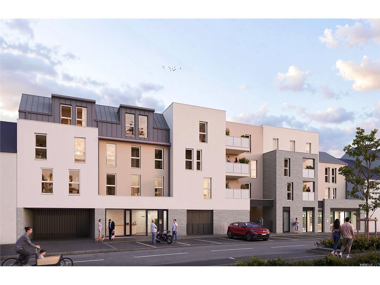 En plein centre ville de Bouguenais à proximité d