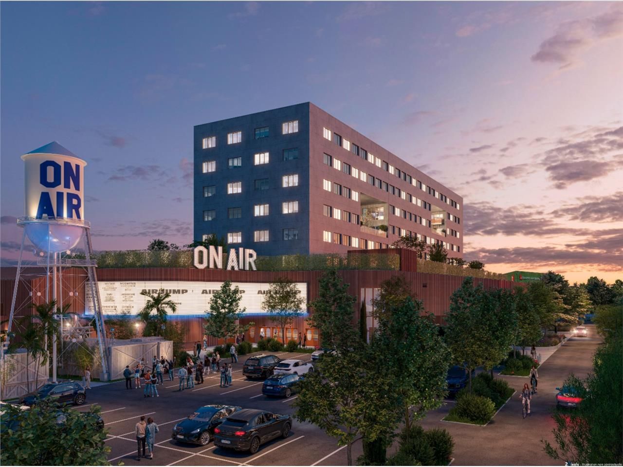 Immeuble ON AIR composé d'un socle sur 2 niv