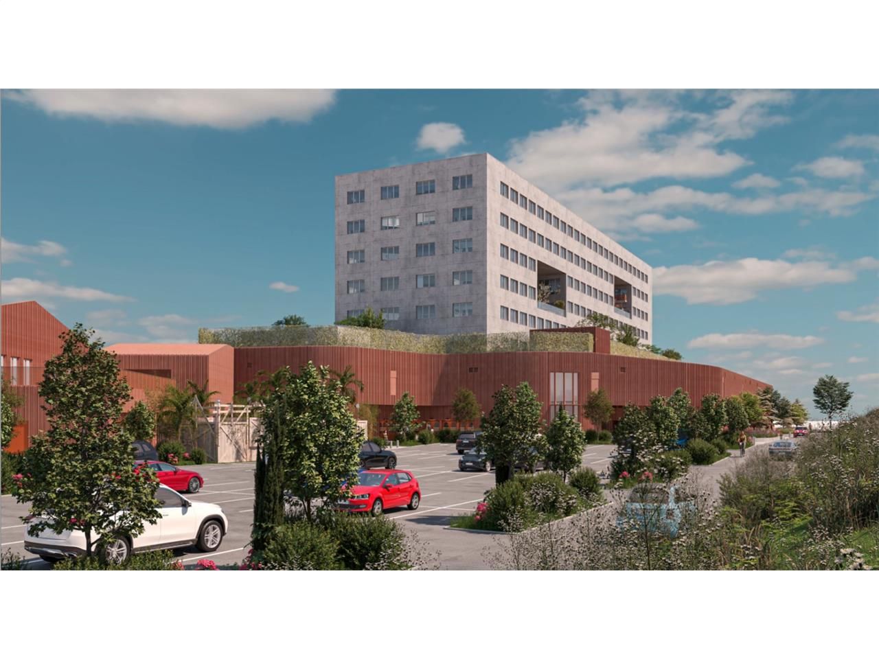 Immeuble ON AIR composé d'un socle sur 2 niv