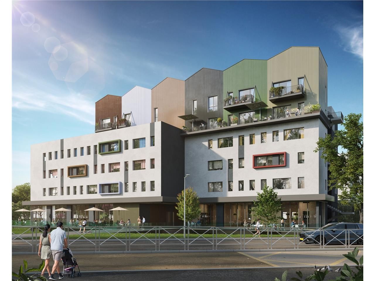Au sein d'un programme de bureaux de 9000 m2 situ