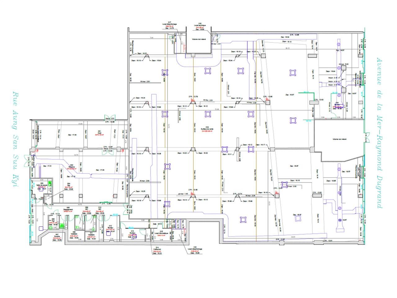 Location locaux commerciaux 1614 m² non divisibles