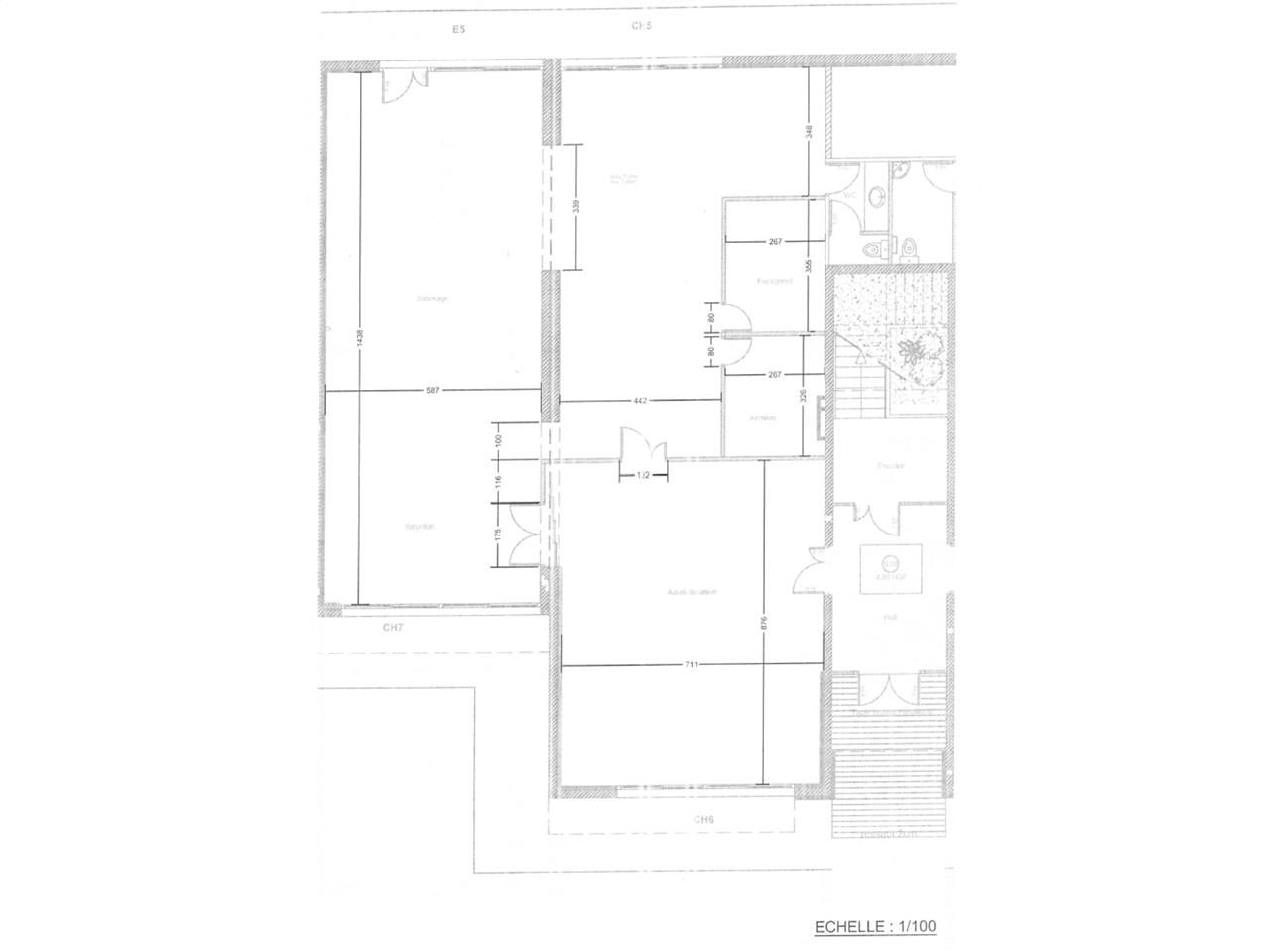Location bureaux 233 m² non divisibles