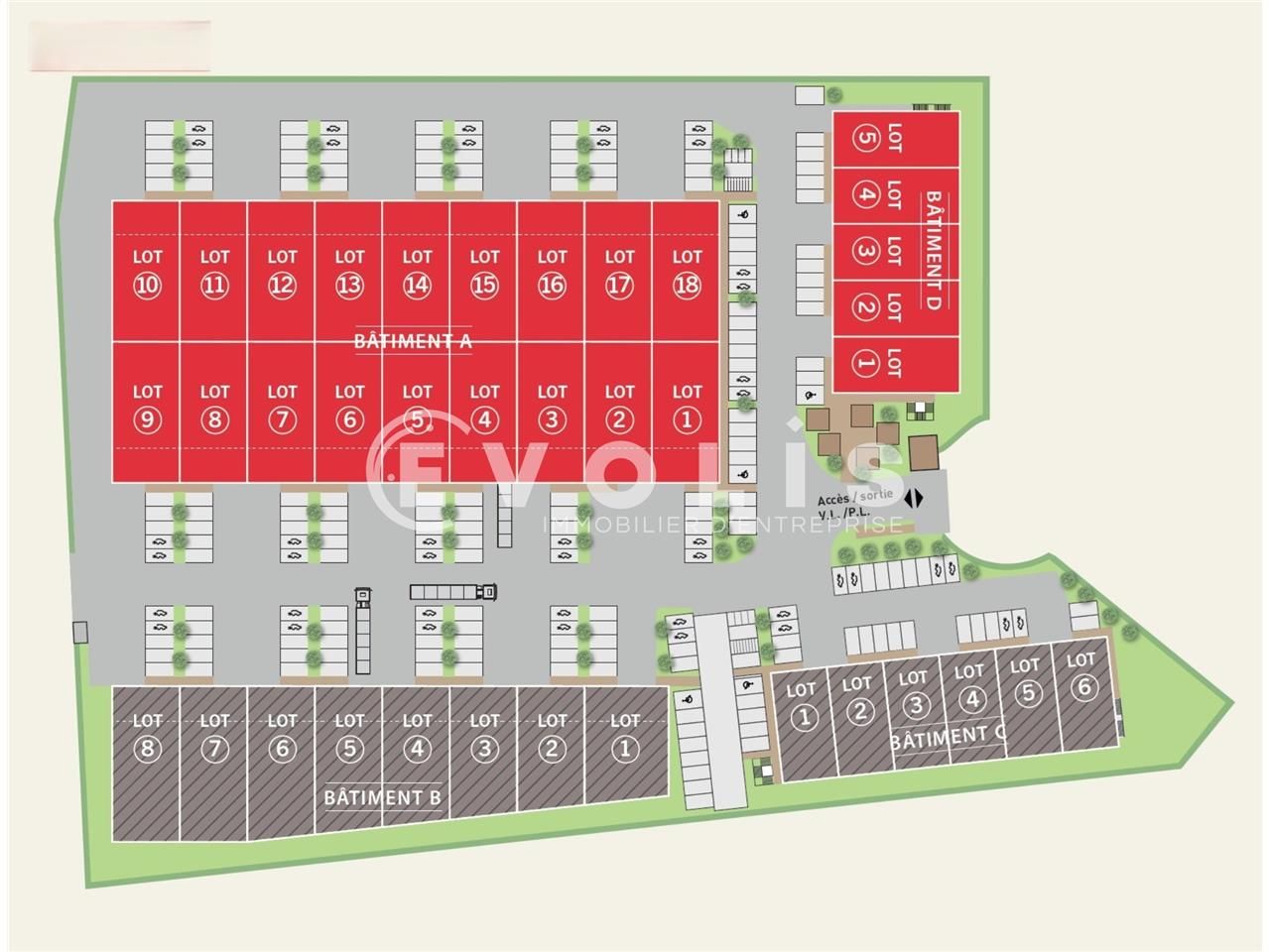 Location entrepots 1104 m² non divisibles