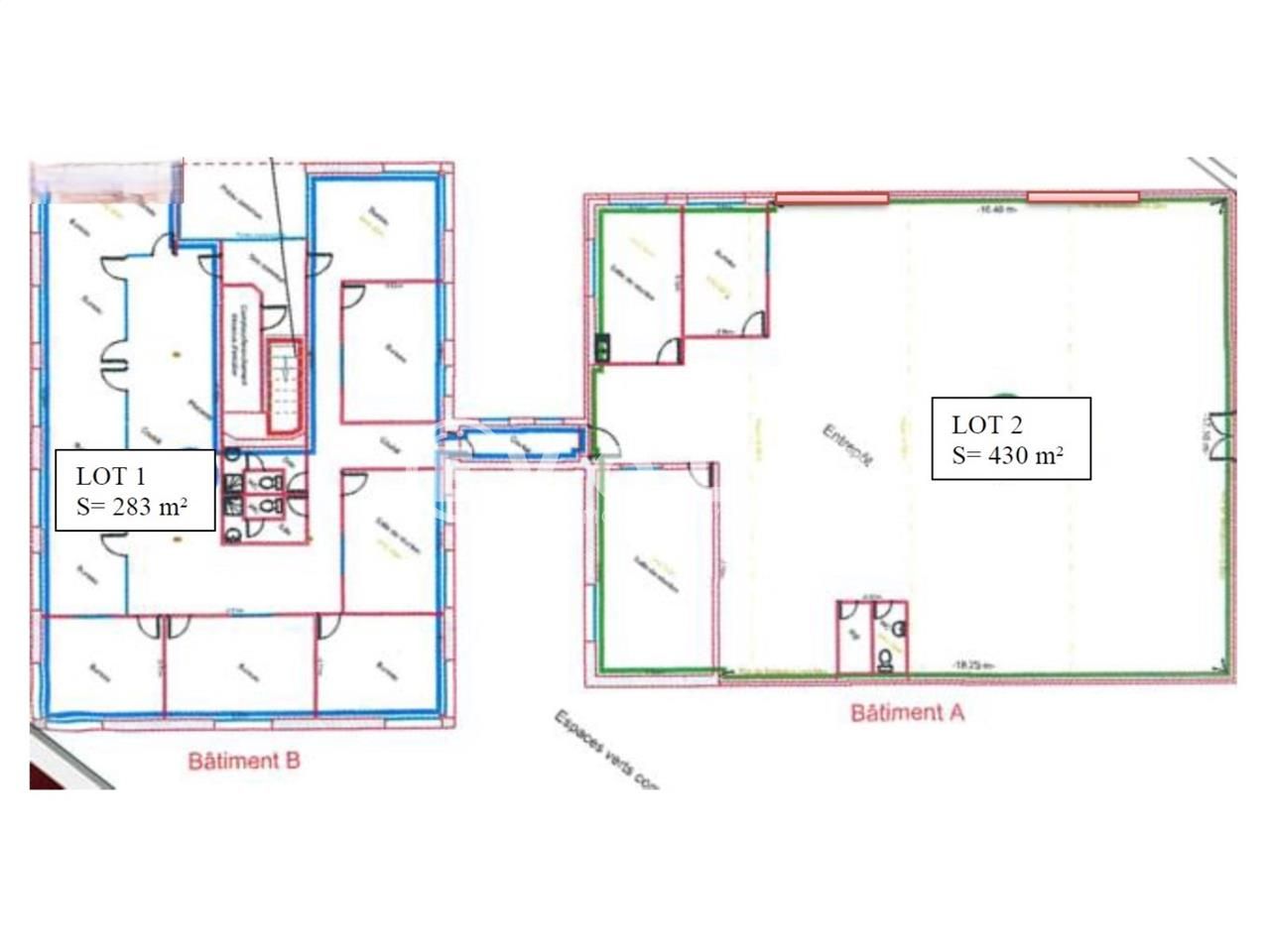 Location entrepots 713 m² divisibles à partir de 283 m²