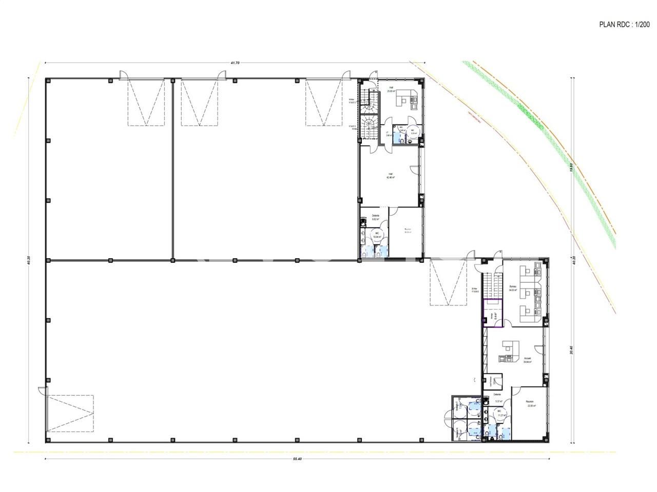 Location entrepots 2140 m² non divisibles