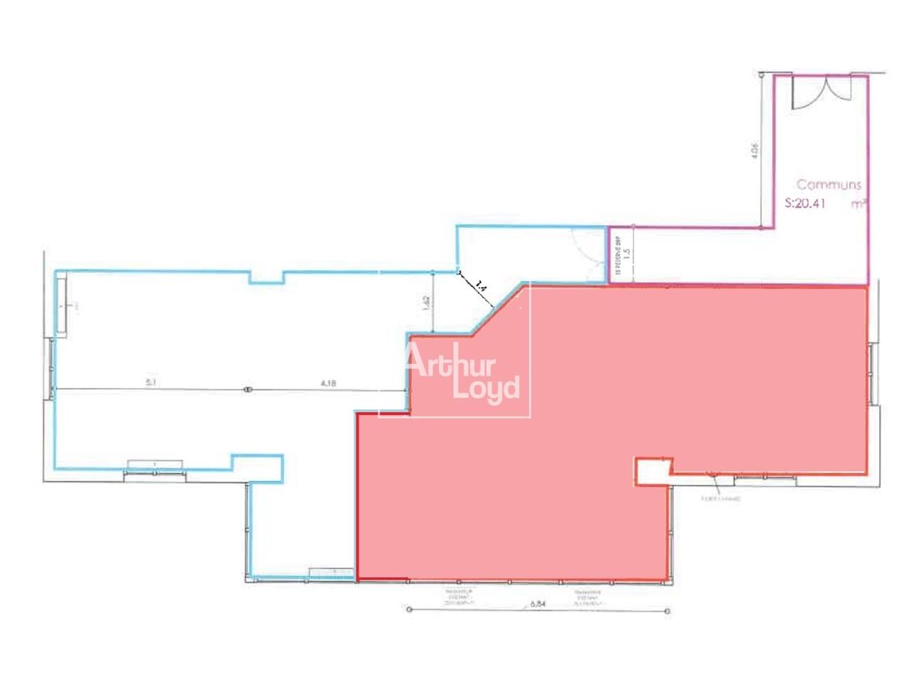 Location bureaux 78 m² non divisibles