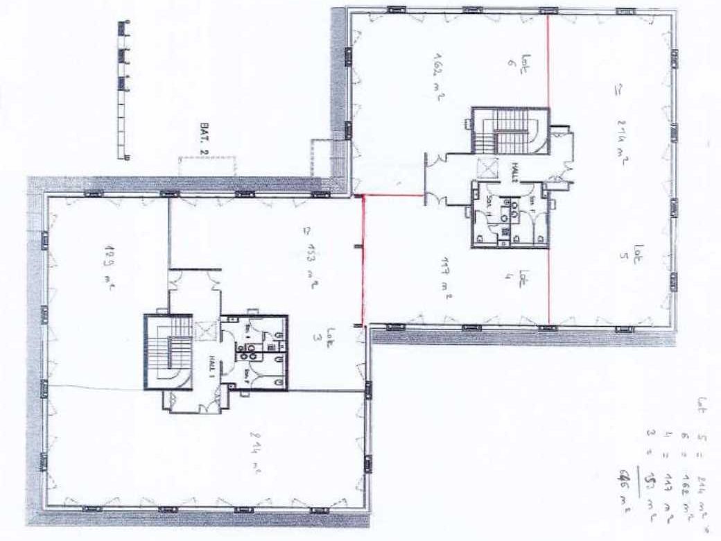 Location bureaux 493 m² divisibles à partir de 117 m²