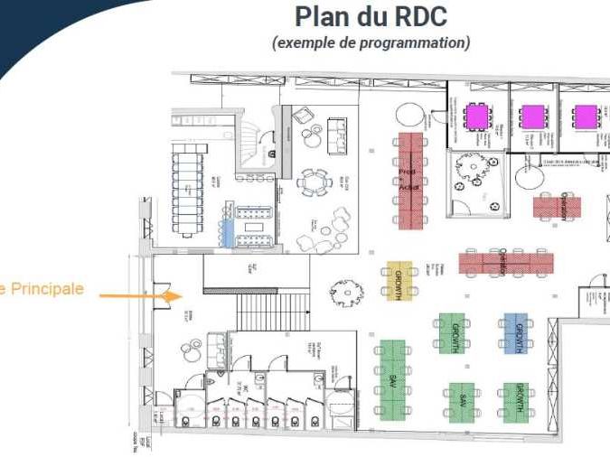 Location bureaux 500 m² non divisibles