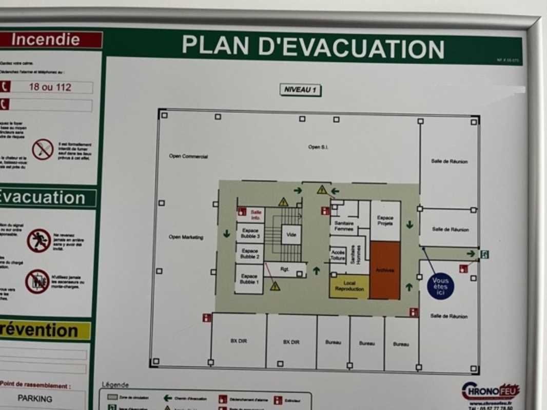 Location bureaux 1180 m² divisibles à partir de 590 m²