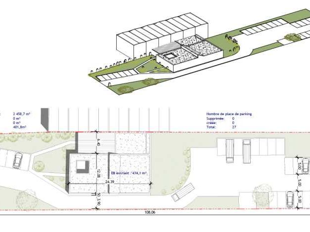Location bureaux 390 m² non divisibles