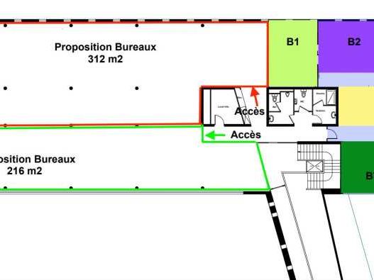 Location bureaux 169 m² divisibles à partir de 16 m²