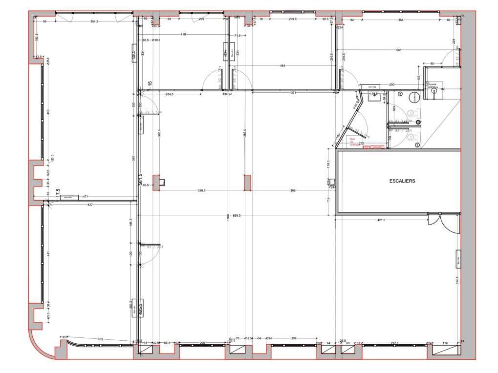 Location bureaux 272 m² non divisibles