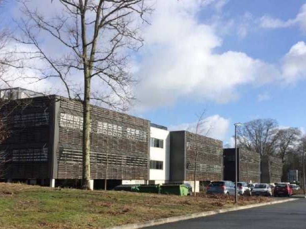 Dans un environnement verdoyant, le parc du Bourg
