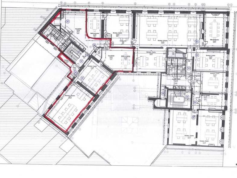 Location bureaux 250 m² non divisibles