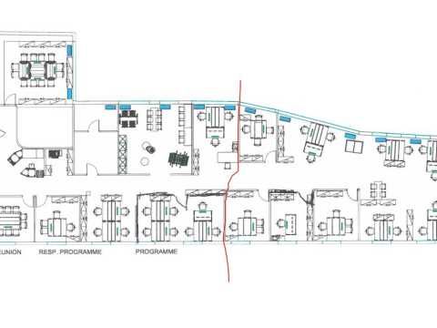 Location bureaux 551 m² non divisibles