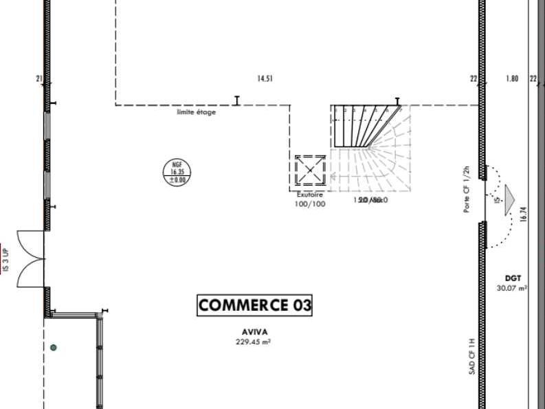 Location locaux commerciaux 776 m² divisibles à partir de 330 m²