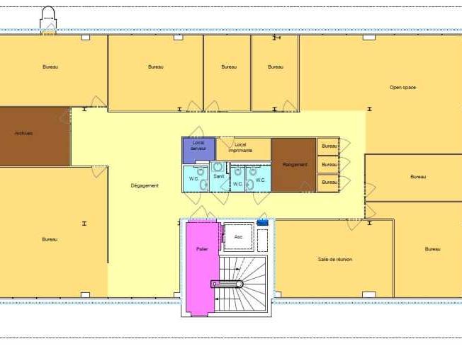 Location bureaux 399 m² divisibles à partir de 200 m²