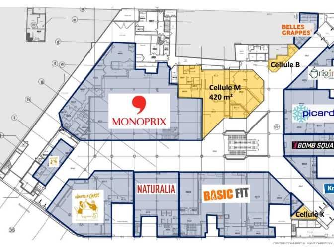 Location locaux commerciaux 1609 m² divisibles à partir de 25 m²