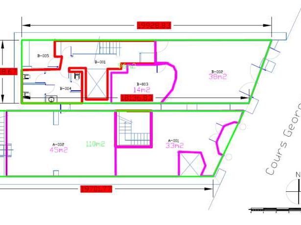 Location bureaux 300 m² non divisibles