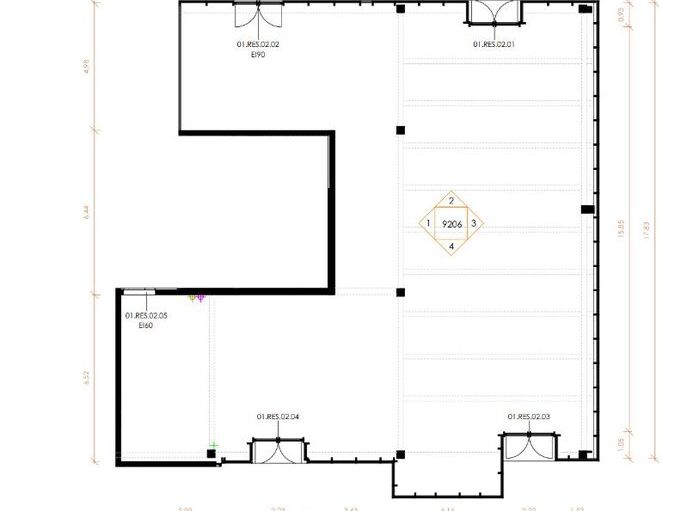 Location locaux commerciaux 266 m² non divisibles
