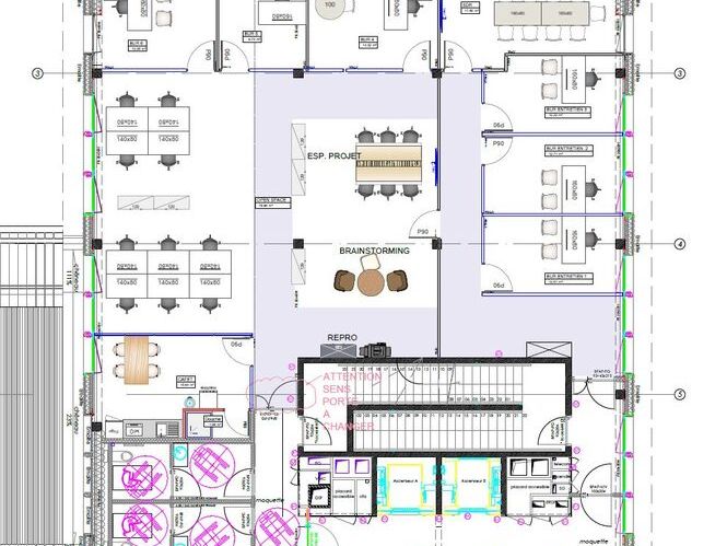 Location bureaux 150 m² non divisibles