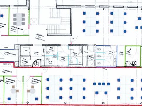 Location bureaux 210 m² non divisibles