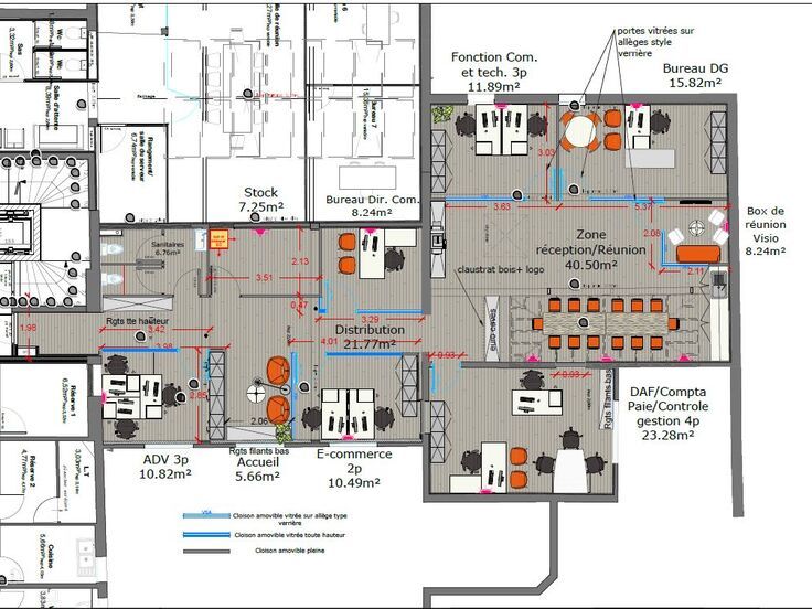 Location bureaux 200 m² non divisibles