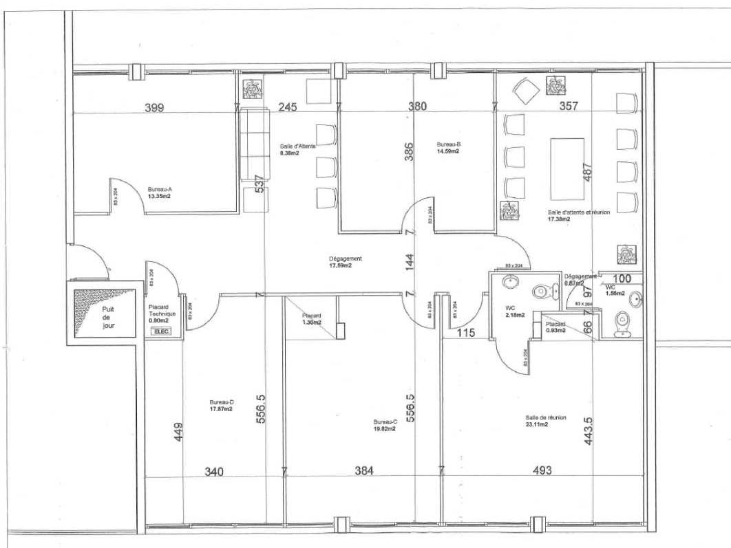 Vente bureaux 360 m² non divisibles