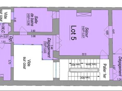 Location bureaux 120 m² non divisibles