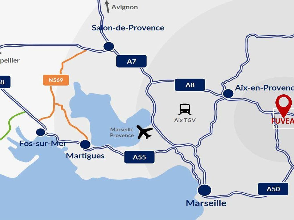 19935.57 m² pour cetentrepôts classe a en location à Fuveau