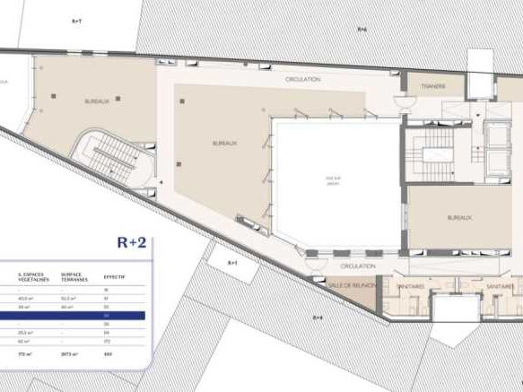 Location bureaux 2673 m² non divisibles