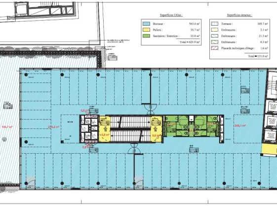 Location bureaux 5712 m² divisibles à partir de 4000 m²