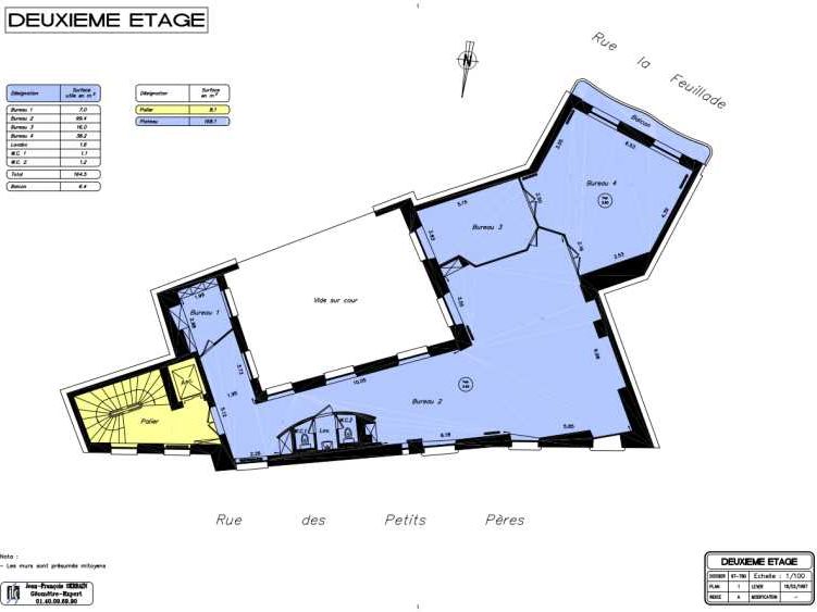 Location bureaux 168 m² non divisibles