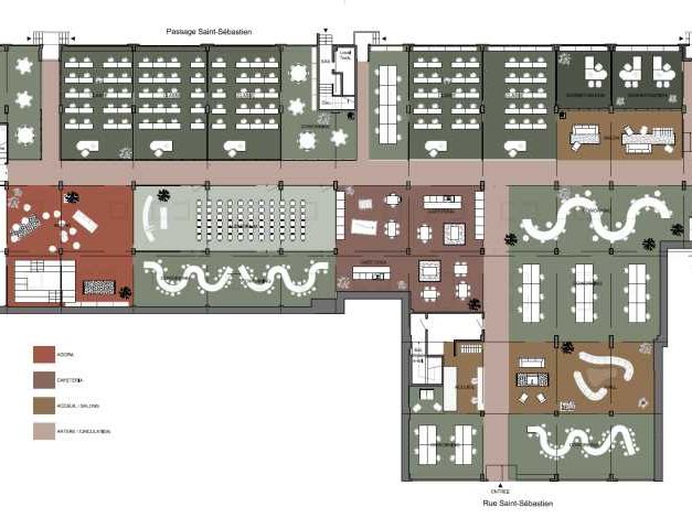 Location bureaux 1966 m² non divisibles