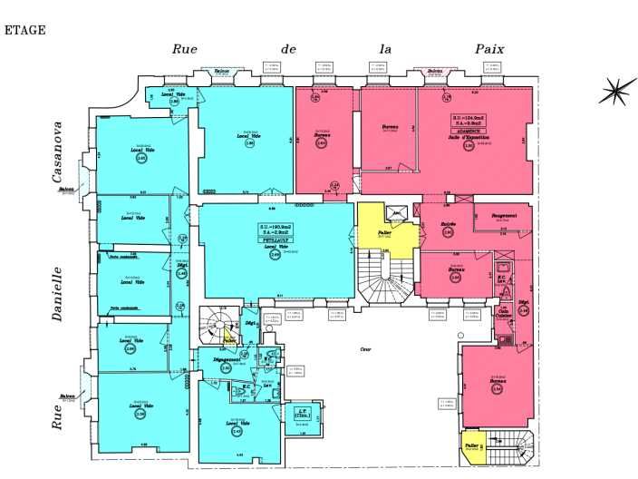 Location bureaux 238 m² divisibles à partir de 203 m²