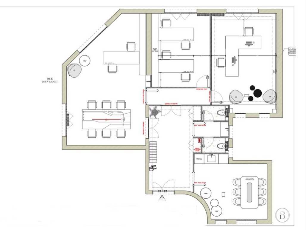 Location bureaux 125 m² non divisibles