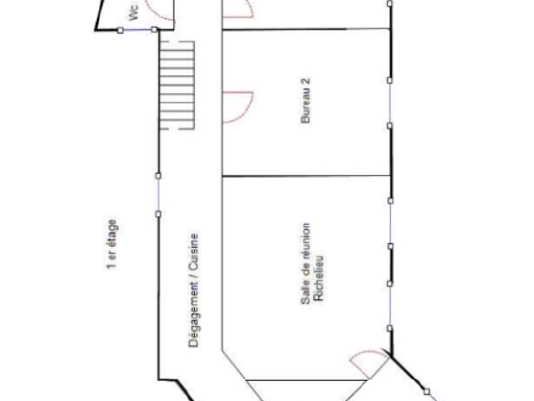 Location bureaux 94 m² non divisibles