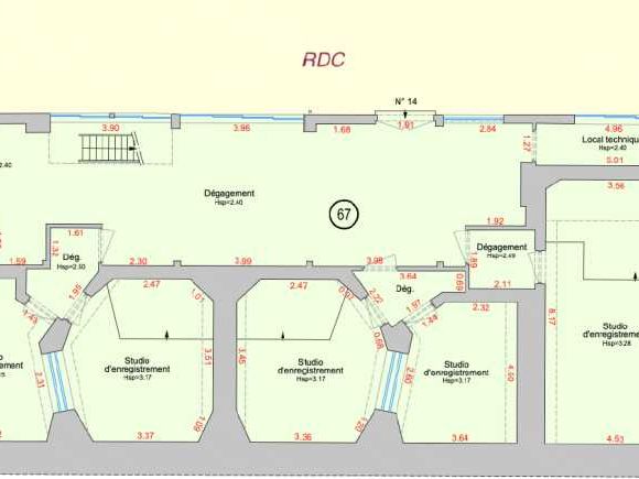Location bureaux 420 m² non divisibles