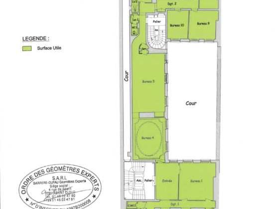 Location bureaux 295 m² non divisibles