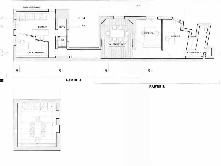 Location bureaux 122 m² non divisibles