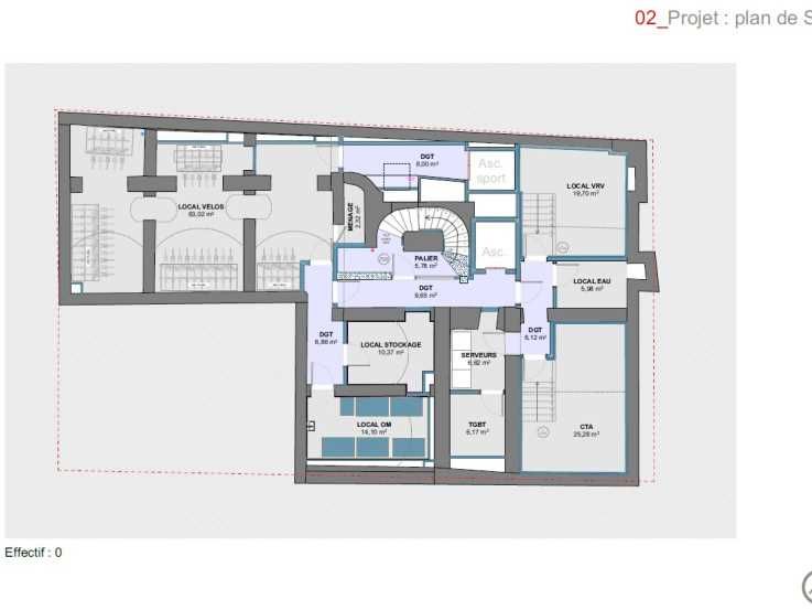 Location bureaux 1962 m² non divisibles