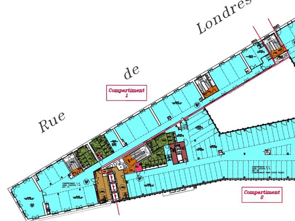 Location bureaux 2558 m² divisibles à partir de 313 m²