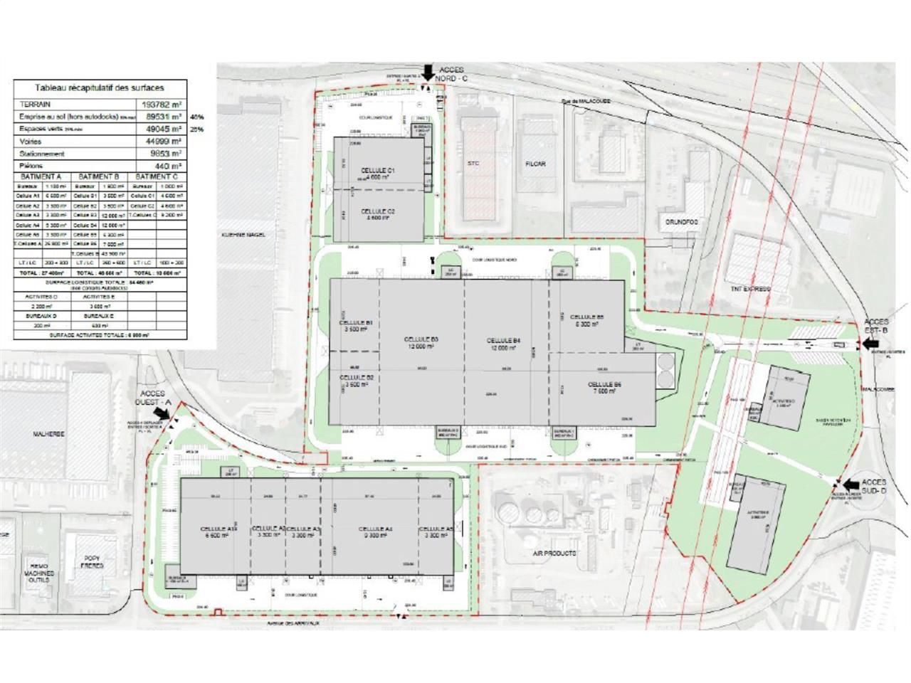 Disponible à la location, futur site logistique s