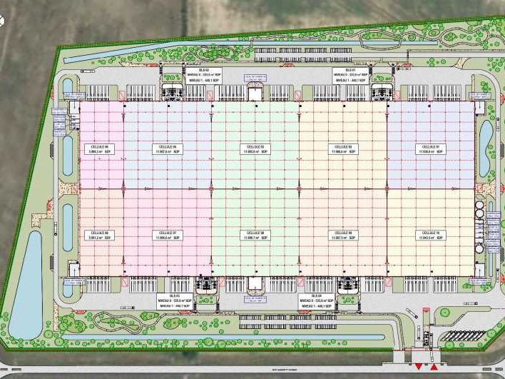 Location entrepots 111900 m² divisibles à partir de 48000 m²